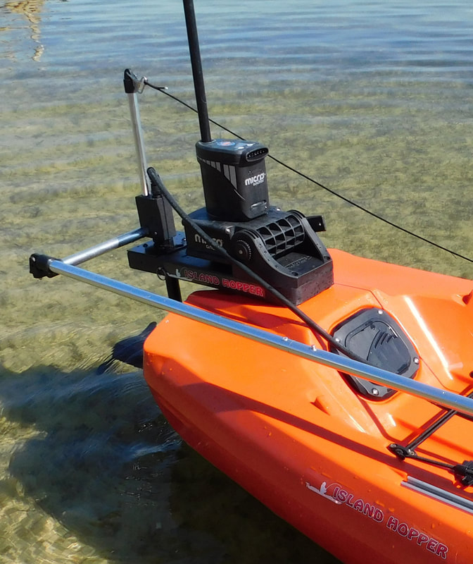 Transom Mount Kayak Motors  Kayak Motor - Island Hopper Outboards